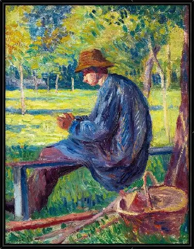 Картина Людовик Родо Писсарро «В саду сына отца в Эраньи» (1895)