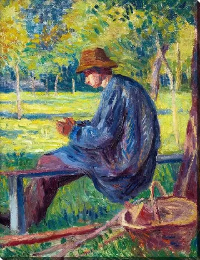 Картина Людовик Родо Писсарро «В саду сына отца в Эраньи» (1895)