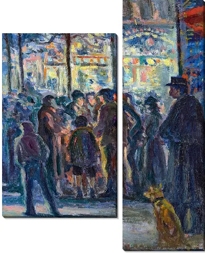 Картина Уличная сцена зимой (около 1915 г.)