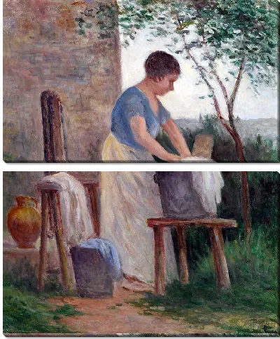 Картина Роллебуаз, прачечная в саду (1935)