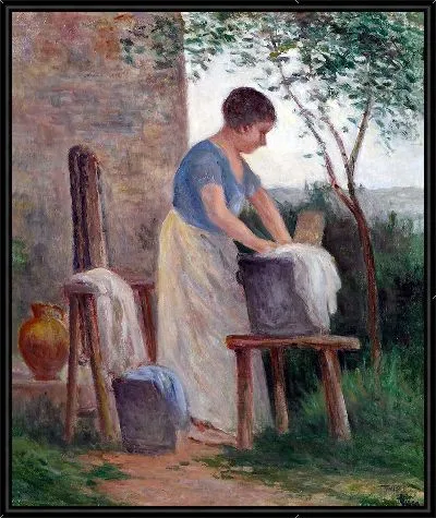 Картина Роллебуаз, прачечная в саду (1935)