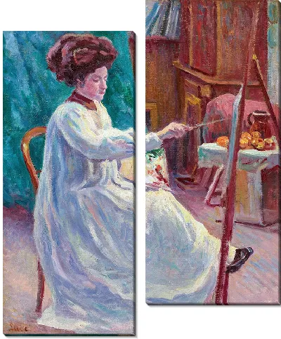 Картина Портрет мадам Журдан в ее мастерской (около 1900 г.)