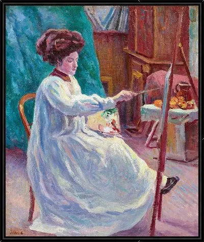 Картина Портрет мадам Журдан в ее мастерской (около 1900 г.)