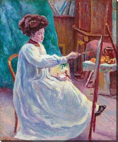 Картина Портрет мадам Журдан в ее мастерской (около 1900 г.)