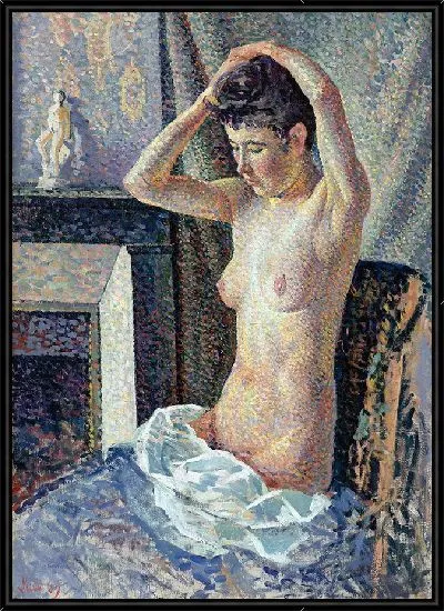 Картина Обнаженная, делающая прическу (1889)