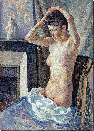 Картина Обнаженная, делающая прическу (1889)