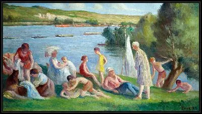 Картина Мерикур, спуск на берег Сены (1929)