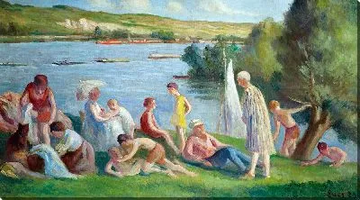 Картина Мерикур, спуск на берег Сены (1929)