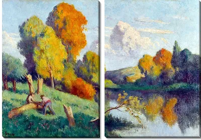 Картина Пильщики, пейзаж Ла Кюра