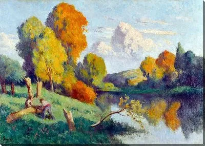 Картина Пильщики, пейзаж Ла Кюра