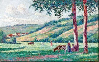 Картина Пейзаж с пастухами и пастухами (около 1900 г.)