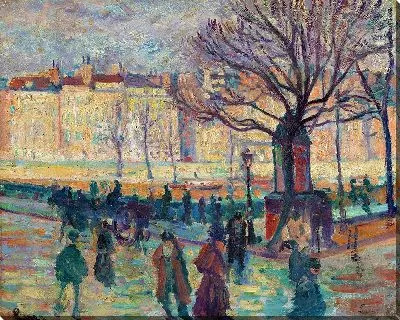 Картина Парижский пейзаж. Берега Сены