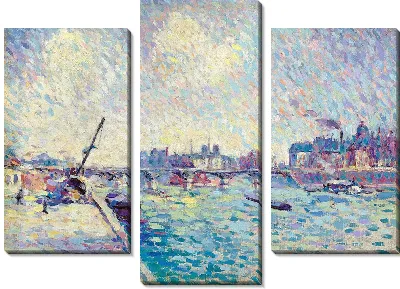 Картина Париж, Сена, Собор Парижской Богоматери вдали (1898 г.)