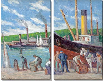 Картина Онфлер, напоминающий на набережной (1929)