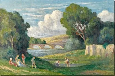 Картина Роллебуаз, купальщики у рукава Сены (1930)