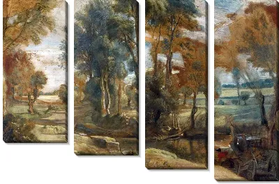Картина Фургон, переходящий вброд Поток (A Wagon fording a Stream)