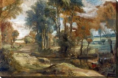 Картина Фургон, переходящий вброд Поток (A Wagon fording a Stream)