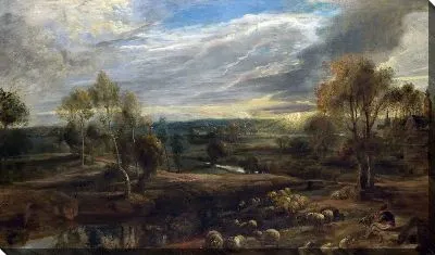 Картина Пейзаж с Пастухом и его Скоплением (A Landscape with a Shepherd and his Flock)