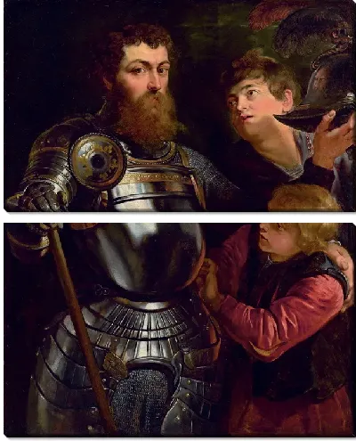 Картина Командующий, вооружаемый для Сражения (Commander being armed for Battle)