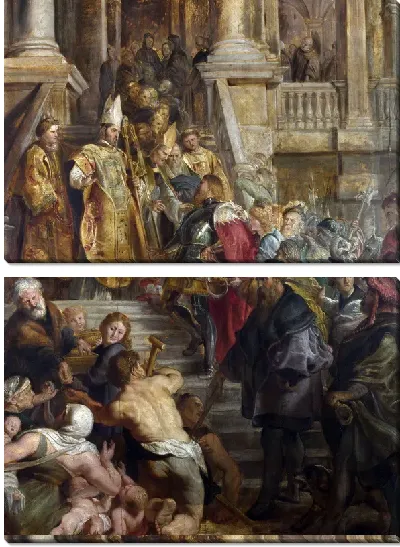 Картина Святой Бэво принят Святыми Аманом и Флорибертом (Saint Bavo is received by Saints Amand and Floribert)
