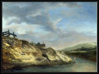 Картина Поток в Дюнах, с Двумя Купальщиками (A Stream in the Dunes, with Two Bathers)