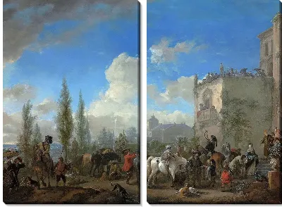 Картина Отъезд охотничьей стороны (The departure of a hunting party)