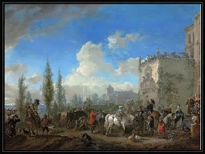 Картина Отъезд охотничьей стороны (The departure of a hunting party)
