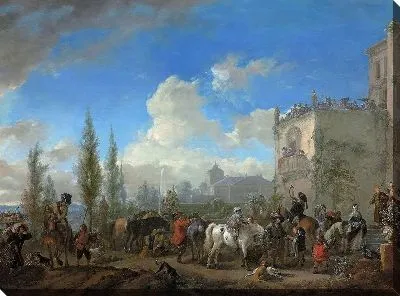 Картина Отъезд охотничьей стороны (The departure of a hunting party)