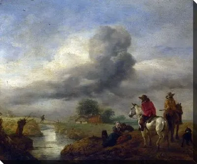 Картина Два Vedettes на Часах Потоком (Two Vedettes on the Watch by a Stream)