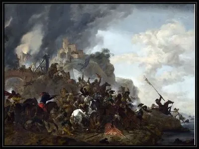 Конница, делающая Вылазку из Форта на Холме (Cavalry making a Sortie from a Fort on a Hill)