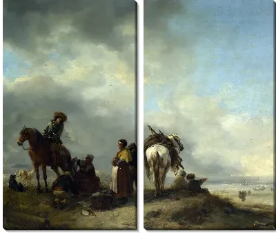 Побережье с Торговками рыбой, предлагающими Рыбе (Seashore with Fishwives offering Fish)