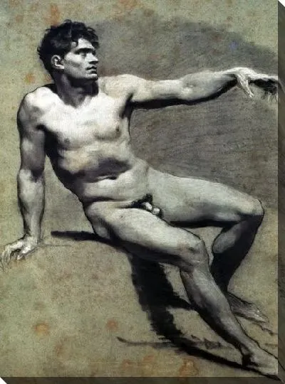 Картина Академия усаженного голого человека (Academie d'homme nu assis)