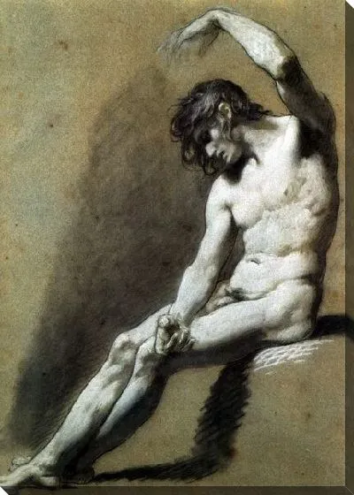 Картина Академия усаженного голого человека (Academie d'homme nu assis)