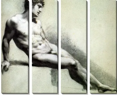 Картина Академия усаженного голого человека (Academie d'homme nu assis)