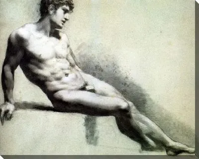 Картина Академия усаженного голого человека (Academie d'homme nu assis)