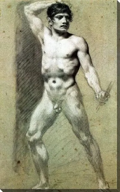 Картина Академия усаженного голого человека (Academie d'homme nu assis)