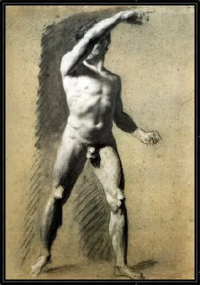 Картина Академия усаженного голого человека (Academie d'homme nu assis)