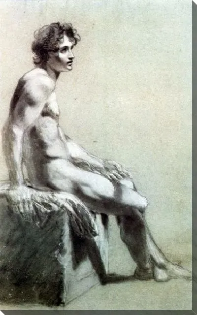 Картина Академия усаженного голого человека (Academie d'homme nu assis)