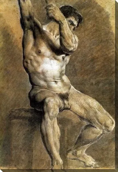Картина Академия усаженного голого человека (Academie d'homme nu assis)