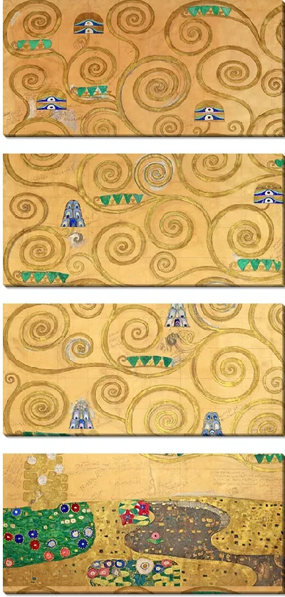 Картина Девять картонов для исполнения фриза для столовой дома Стокле в Брюсселе. Часть 1. Часть древа жизни