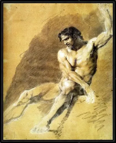 Картина Академия усаженного голого человека (Academie d'homme nu assis)