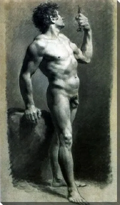 Картина Академия усаженного голого человека (Academie d'homme nu assis)