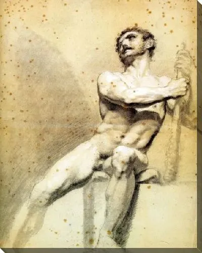 Картина Академия усаженного голого человека (Academie d'homme nu assis)