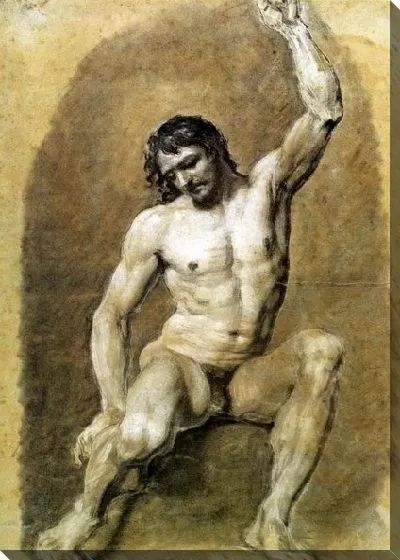 Картина Академия усаженного голого человека (Academie d'homme nu assis)