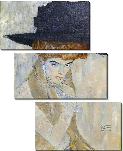 Картина Шляпа с черными перьями (1910)