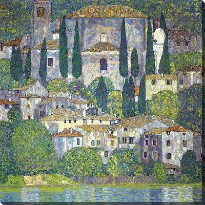 Картина Церковь в Кассоне – Пейзаж с кипарисами