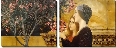 Картина Две девушки с кустом олеандра (ок. 1890-1892)
