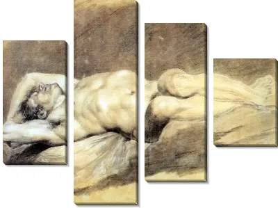 Картина Академия усаженного голого человека (Academie d'homme nu assis)