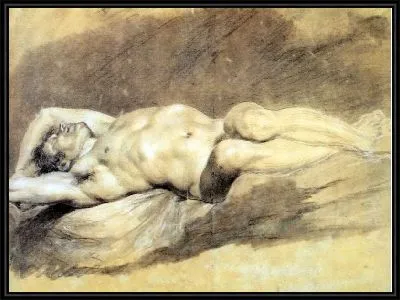Картина Академия усаженного голого человека (Academie d'homme nu assis)