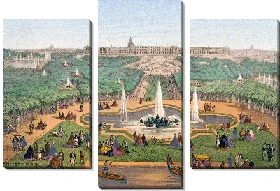 Версаль. Панорама замка и парка (1870-1879)